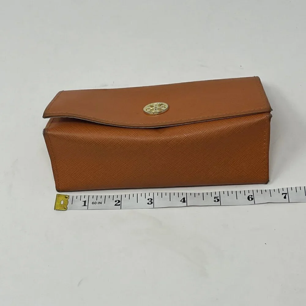 Tory Burch sunglasses glasses case orange soft logo